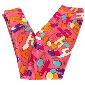 LuLaRoe 4th Anniversary Balloon Animal Birthday Leggings